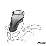 Puig Touring Screen W/Visor Benelli Trk251 20' - C/Smok