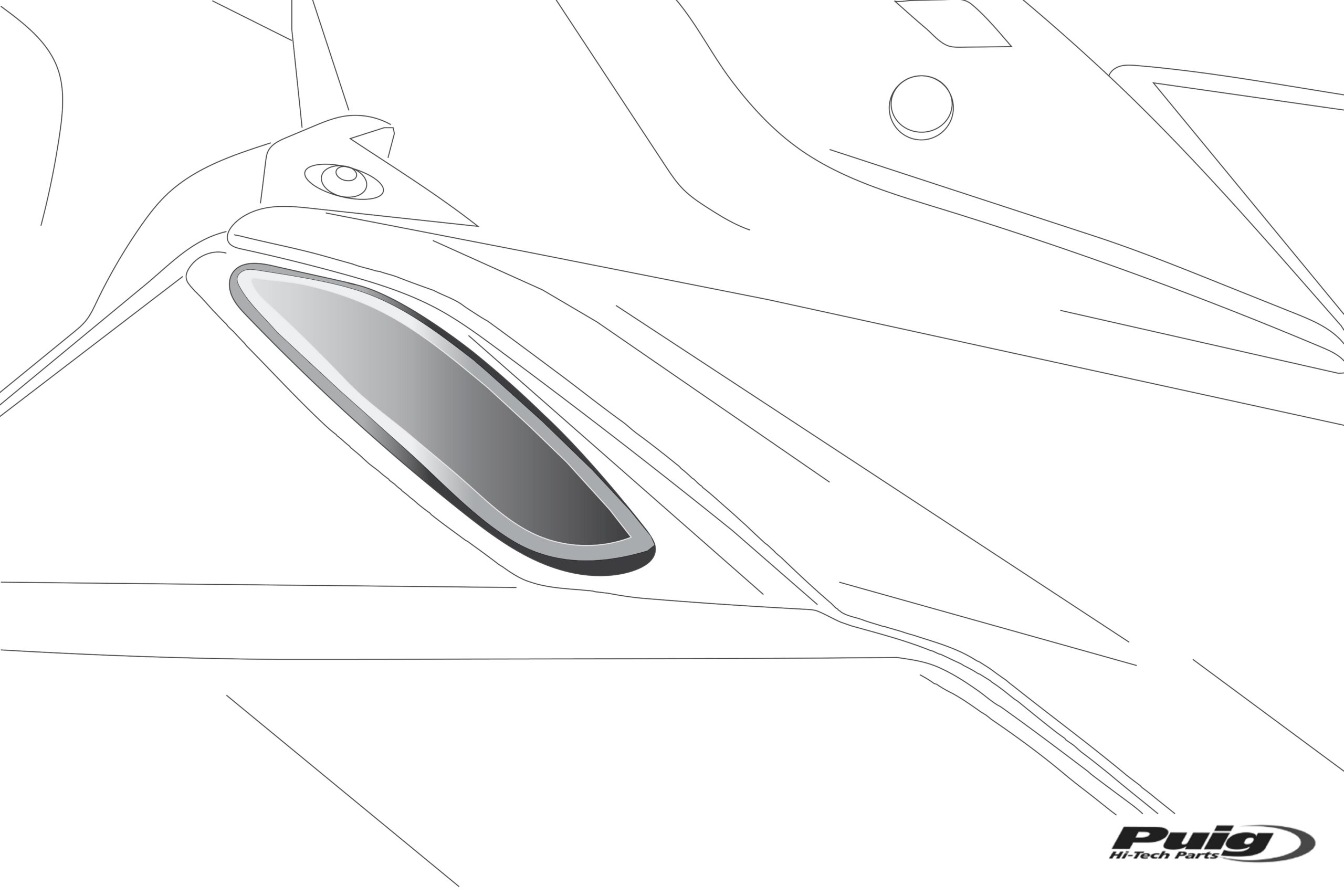 Puig Back Mirror Adapter Tmax 560 20' C/Black - Image 2