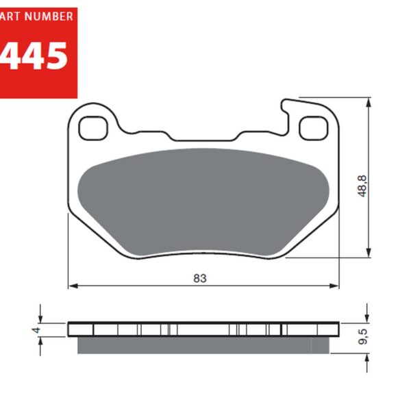 GOLDFREN Brake Pads 445 Ceramic Carbon AD