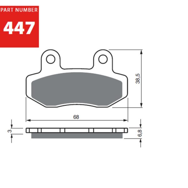 GOLDFREN Brake Pads 447 Ceramic Carbon AD