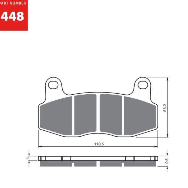 GOLDFREN Brake Pads 448 Ceramic Carbon AD