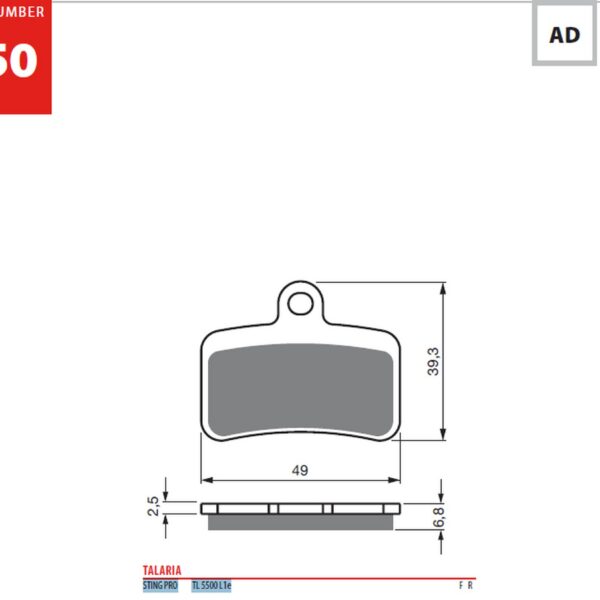 GOLDFREN Brake Pads 450 Ceramic Carbon AD