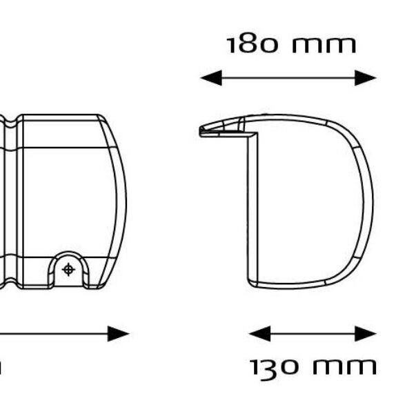 Dan-Fender Multi Dock SHORT Fender white 400 x 181 x 130/180mm