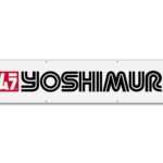 Yoshimura Banner Logo White 2 ft x 10 ft