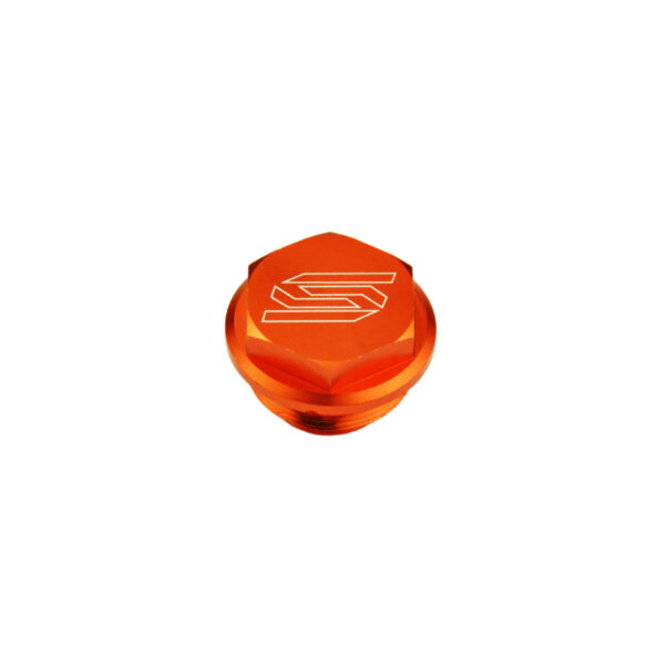 Scar Rear Brake Reservoir Cover - Ktm Orange color