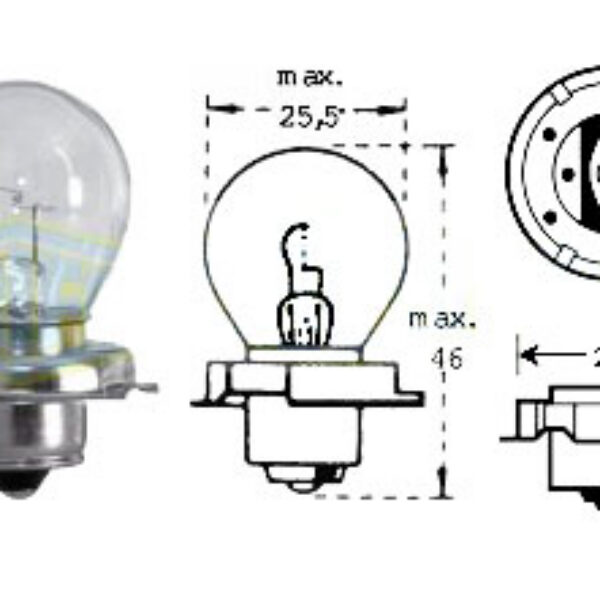 Polttimo 12v 15w P26s
