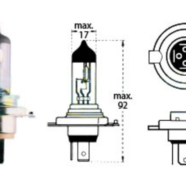 Bulb H4 12v 60/55w P43t