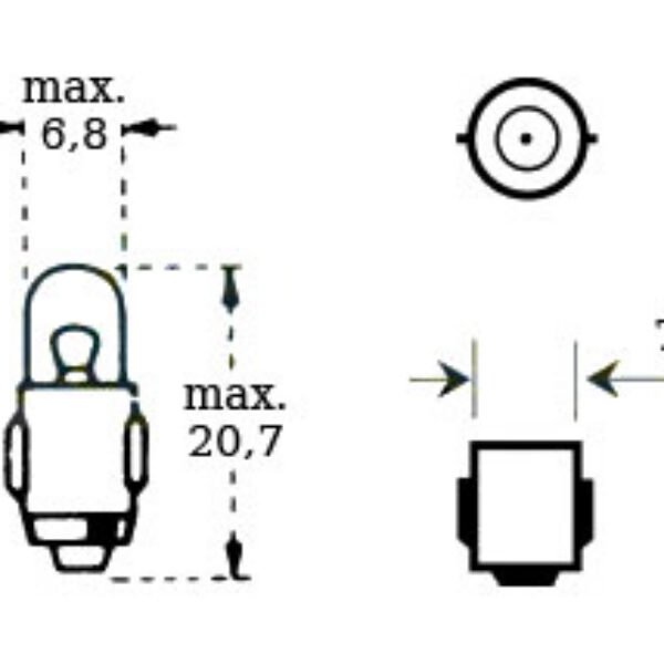 Bulb 12v 2w Ba 7s