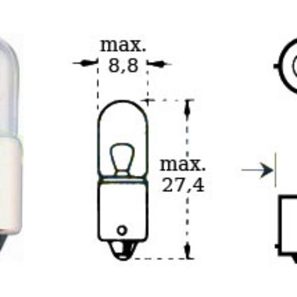 Bulb 6v 4w Ba 9s