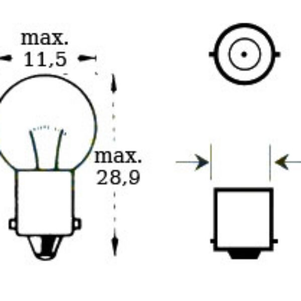 Bulb 6v 5w Ba 9s