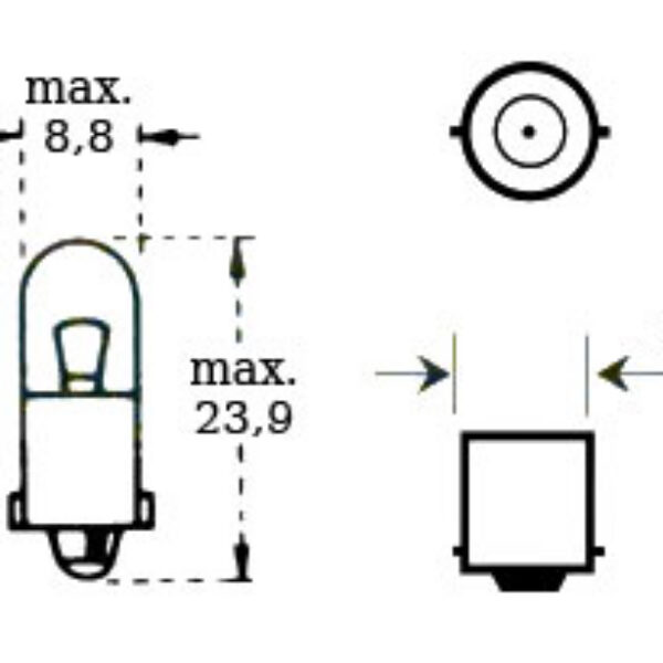 Bulb 12v 3w Ba 9s