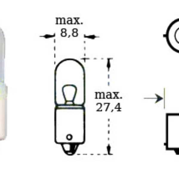 Bulb 12v 4w Ba 9s