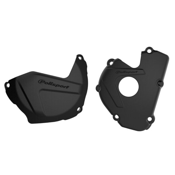 Polisport Kit Clutch+Ignition cover protector KX250F (17-20) Black (28)