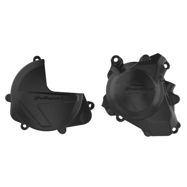 Polisport Kit Clutch+Ignition cover protector CRF450R (17-..) Black (24)