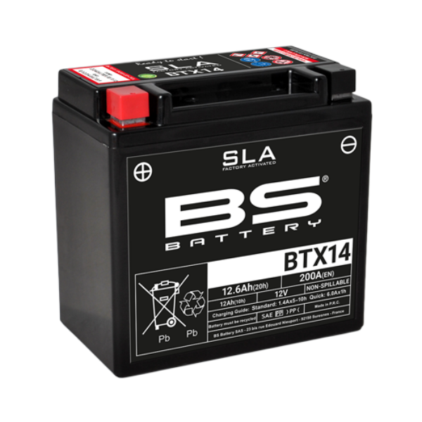 BS Battery BTX14 (FA) SLA - Sealed & Activated