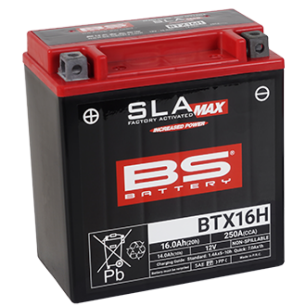BS Battery BTX16H (FA) SLA MAX - Sealed & Activated