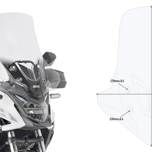 Givi Specific screen transparent 58 x 45 cm (H x W) CB 500 X (19)