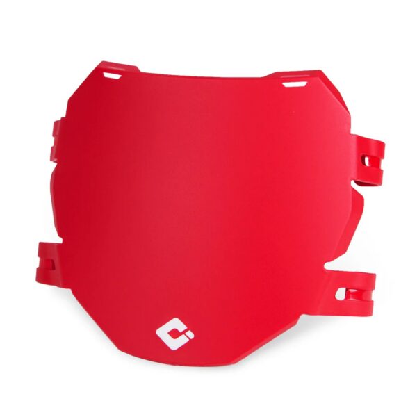 ODI DH E-MTB Number Plate for use with Triple-Crown Forks - Red