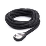 Qvarken Mooring Rope Dockline with thimble 14mm 6m black