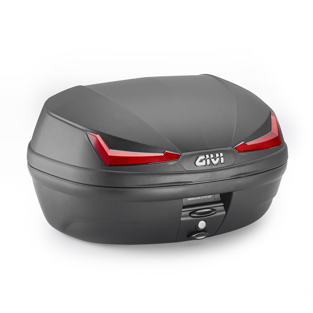 Givi Black Monolock Topcase 45Lt Red Reflect.