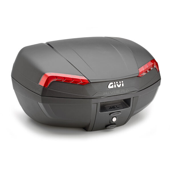 Givi TOPCASE 46L BLACK RIVIERA RED REFLEC.