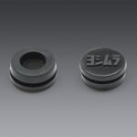 Yoshimura RUBBER GROMMET WITH LOGO TO COVER END-CAP INSERT HOLE FOR RS-9 MUFFLER