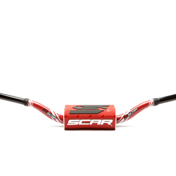 Scar Handlebar O² COLOR Ø28,6 (1 1/8”) - Yamaha YZ/YZF - RED Bar - RED Bar pad