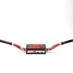 Scar Handlebar O² COLOR Ø28,6 (1 1/8”) - Yamaha YZ/YZF - RED Bar - BLACK Bar pad