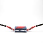 Scar Handlebar O² COLOR Ø28,6 (1 1/8) - HIGH - RED Bar - DARK BLUE Bar pad