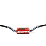 Scar Handlebar O² COLOR Ø28,6 (1 1/8”) - Yamaha YZ/YZF - DARK BLUE Bar - RED Bar