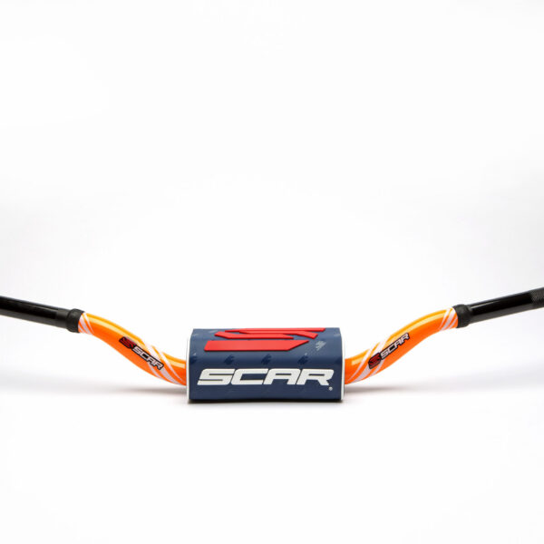 Scar Handlebar O² COLOR Ø28,6 (1 1/8”) - Yamaha YZ/YZF - ORANGE Bar - DARK BLUE