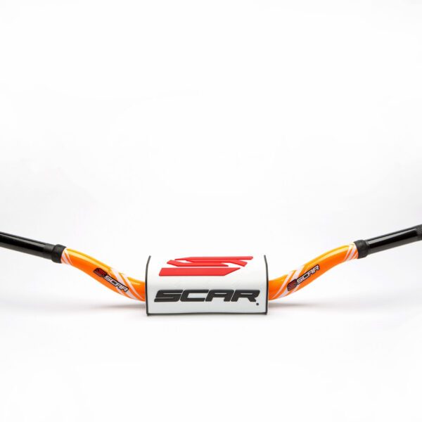 Scar Handlebar O² COLOR Ø28,6 (1 1/8”) - Yamaha YZ/YZF - ORANGE Bar - WHITE Bar