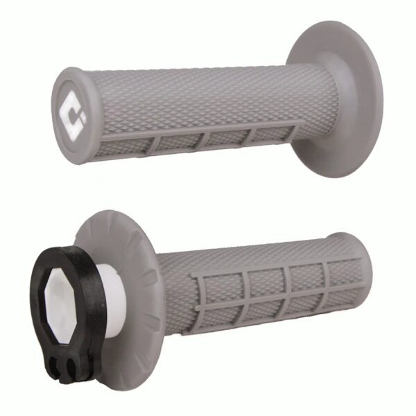 ODI Half-Waffle MX Lock-On Grip Set Grey / Soft Compound