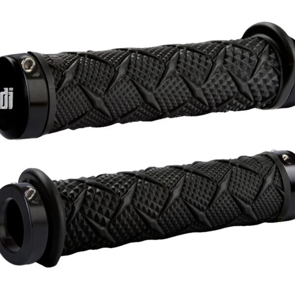 ODI ATV DUAL LOCK-ON GRIPS X-Treme Grip Black w/Black Clamps