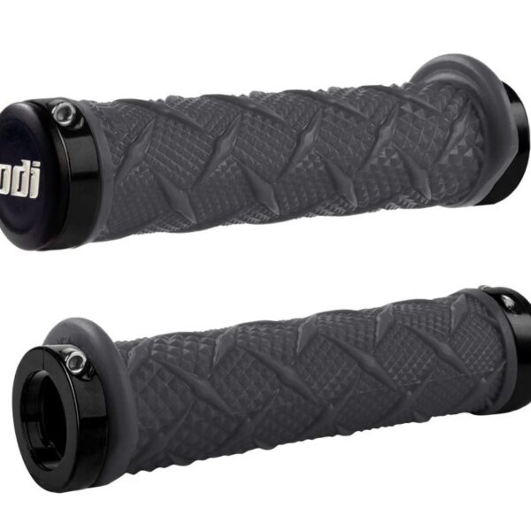 ODI ATV DUAL LOCK-ON GRIPS X-Treme Grip Graphite w/Black Clamps