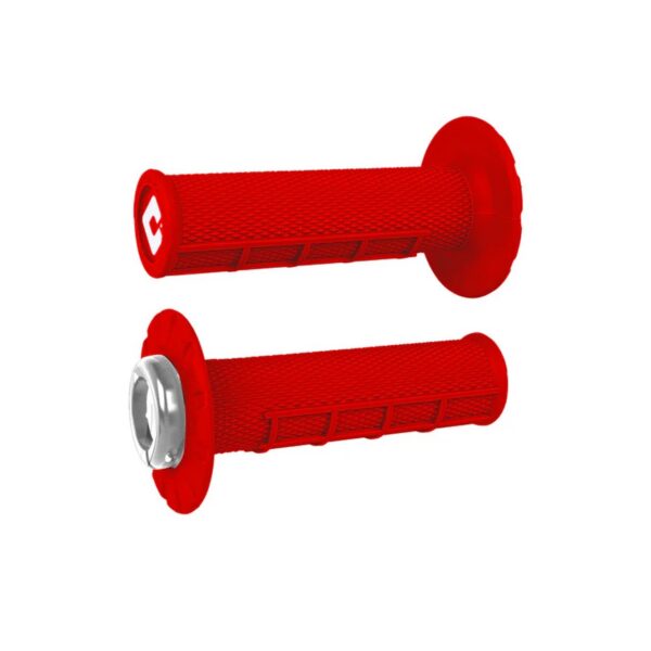 ODI Half-Waffle V2.1 ATV MX Grip 125mm Bright Red/Silver