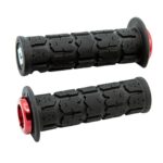 ODI (Single-Clamp) GRIPS ROGUE ATV/PWC - V2.1 L/O 125mm ¾ Flg Black w/Red Clamps