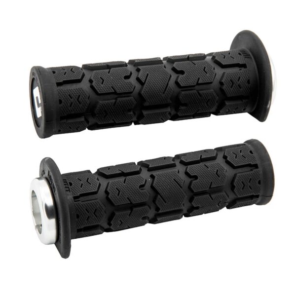 ODI (Single-Clamp) GRIPS ROGUE ATV/PWC - V2.1 L/O 125mm ¾ Flg Black w/Silver Cla
