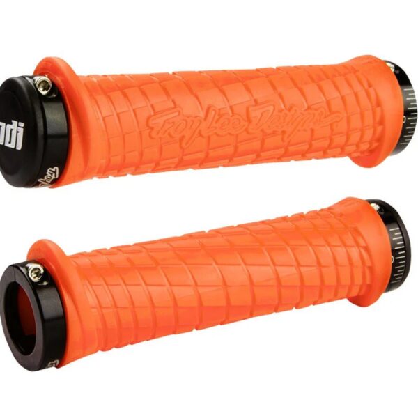 ODI LOCK-ON Grips Troy Lee Designs Signature Series Flo-Orange W/Black