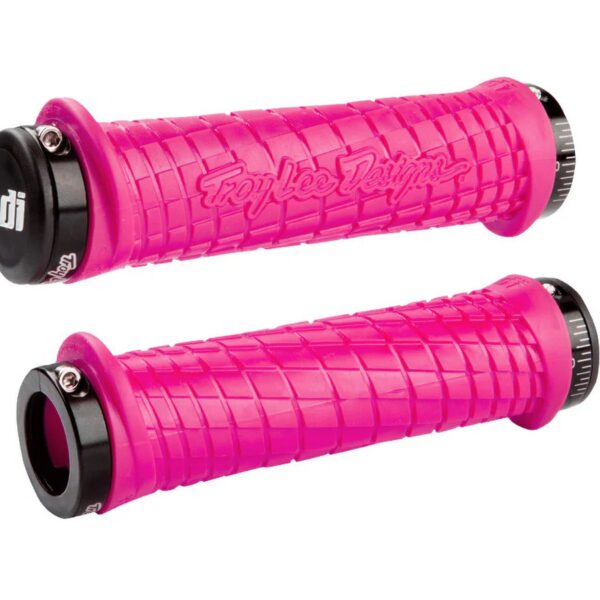 ODI LOCK-ON Grips Troy Lee Designs Signature Series Pink W/Black