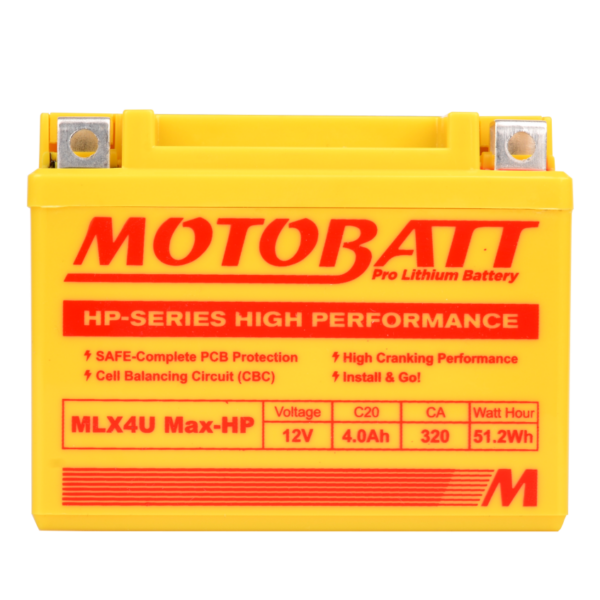 Motobatt Lithium battery MLX4U Max-HP