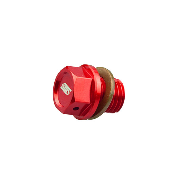 Scar Magnetic Oil Drain Plug - KTM / Husqvarna / Gasgas - Red color