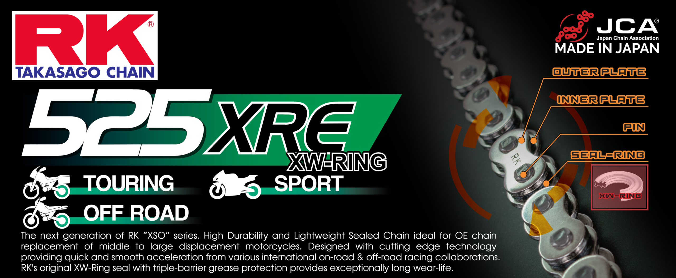 RK 525XRE XW-ringchain +CLF(rivet l.) - Image 4