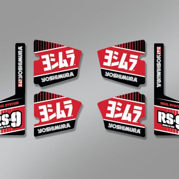 Yoshimura MUFFLER BADGE RS-9 Decal Set (6 pcs)