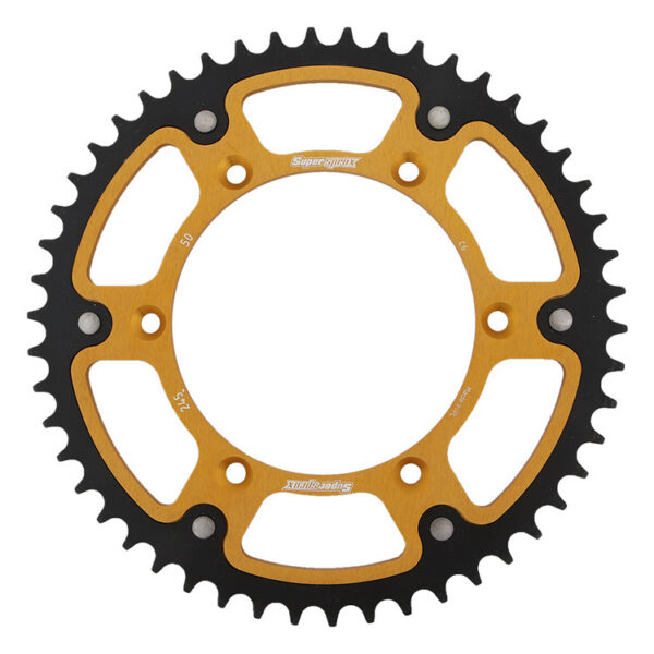 Supersprox Stealth Rear sprocketYA YZ/WRF/YZF 99- Gold 50