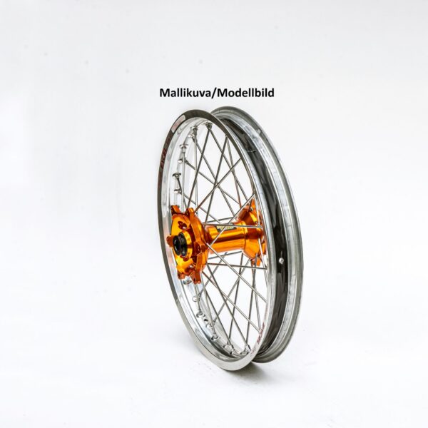 Haan wheel SX&SXF&EXC MODELS 17-3,50 SILVER RIM/ORANGE HUB