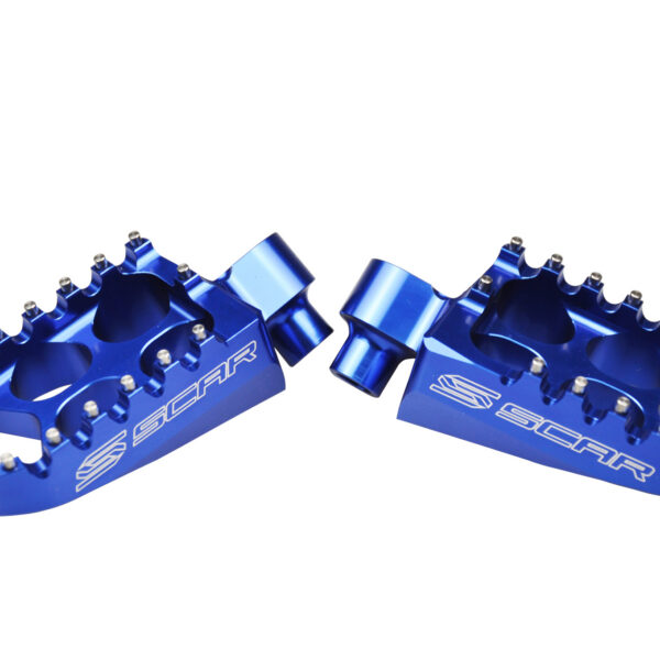 Scar Standard Footpegs - Yamaha Blue color
