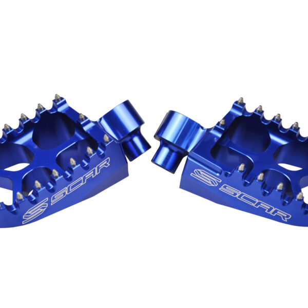 Scar Evolution Footpegs - Yamaha Blue color