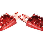 Scar Evolution Footpegs - Honda/Kawasaki Red color