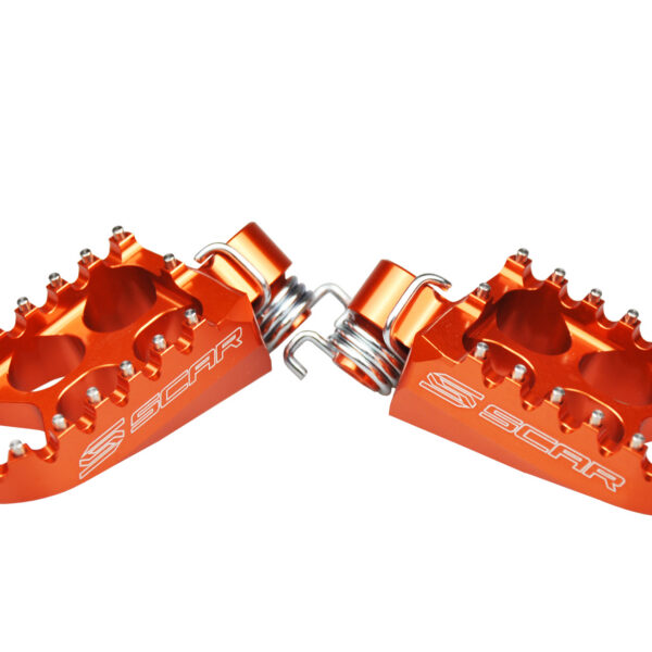 Scar Standard Footpegs - Ktm/Husab SX/F 98-15 SX65 98-23 Orange color
